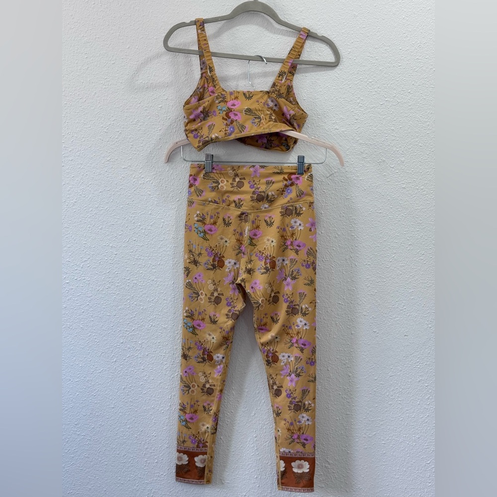 Spell & the Gypsy Collective Wild Bloom Athletic Workout Set - Mustard - Picture 4 of 11